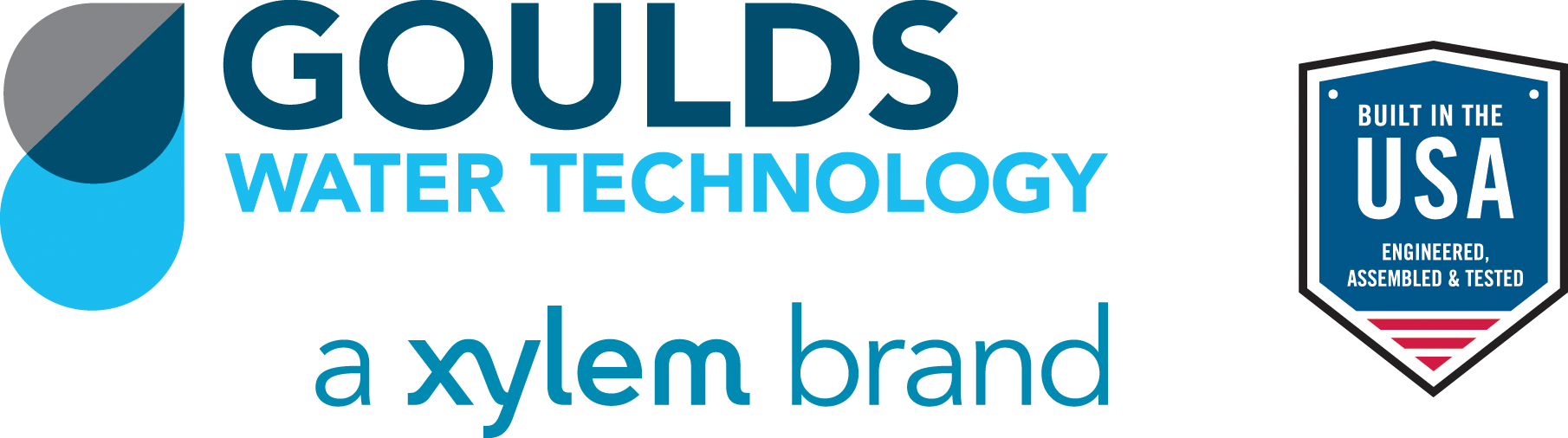 Goulds Water Technology logo - a xylem brand - Built in the USA